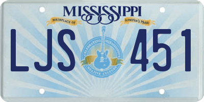 MS license plate LJS451