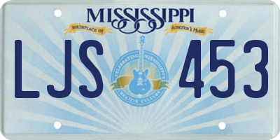 MS license plate LJS453