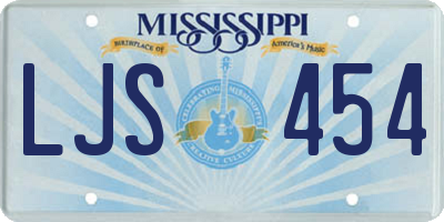 MS license plate LJS454