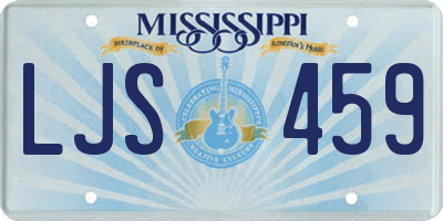 MS license plate LJS459