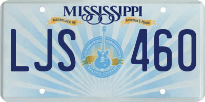 MS license plate LJS460