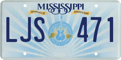 MS license plate LJS471