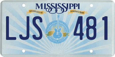 MS license plate LJS481