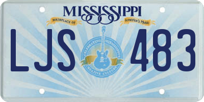 MS license plate LJS483