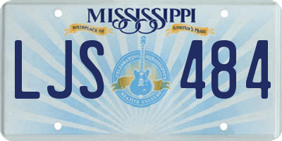 MS license plate LJS484