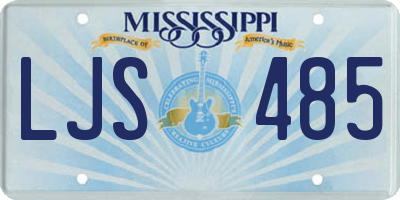 MS license plate LJS485