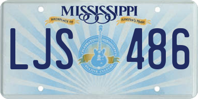 MS license plate LJS486