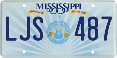 MS license plate LJS487