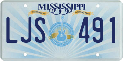 MS license plate LJS491