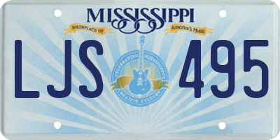 MS license plate LJS495