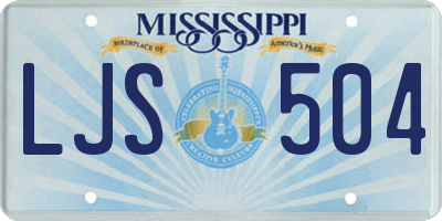 MS license plate LJS504