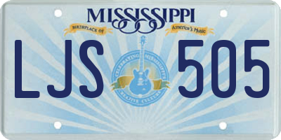 MS license plate LJS505