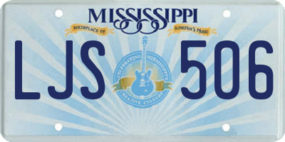 MS license plate LJS506