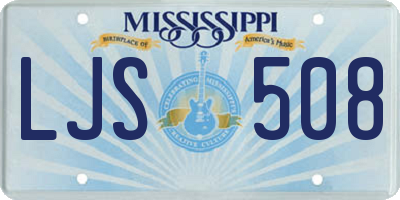 MS license plate LJS508