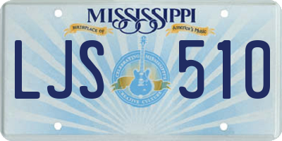 MS license plate LJS510