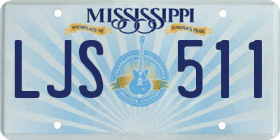 MS license plate LJS511