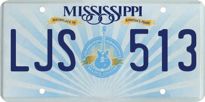 MS license plate LJS513