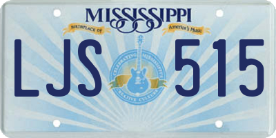 MS license plate LJS515