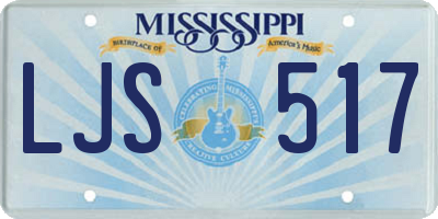 MS license plate LJS517