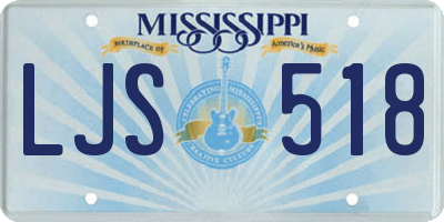 MS license plate LJS518