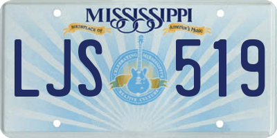 MS license plate LJS519