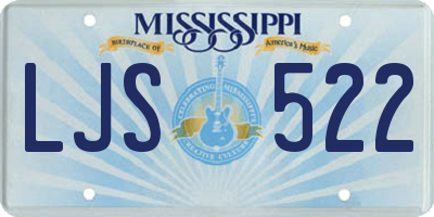 MS license plate LJS522