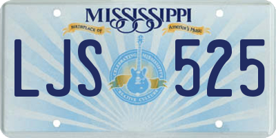 MS license plate LJS525