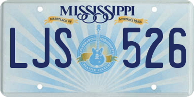 MS license plate LJS526