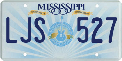 MS license plate LJS527