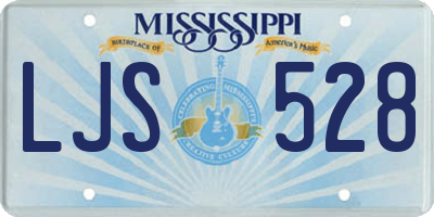 MS license plate LJS528