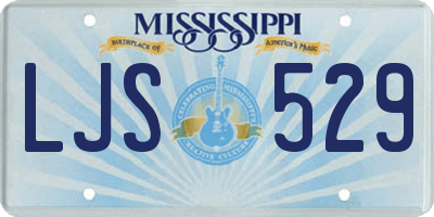 MS license plate LJS529