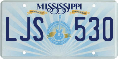 MS license plate LJS530