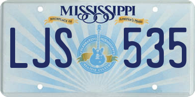 MS license plate LJS535