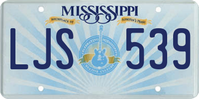 MS license plate LJS539
