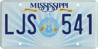MS license plate LJS541