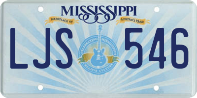 MS license plate LJS546