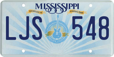 MS license plate LJS548