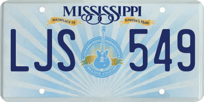 MS license plate LJS549