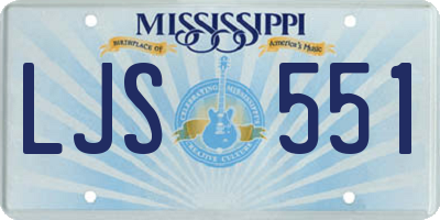 MS license plate LJS551