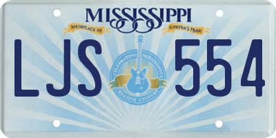 MS license plate LJS554
