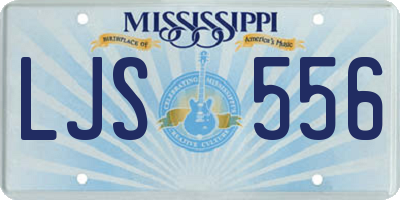 MS license plate LJS556