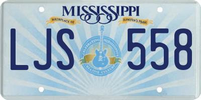 MS license plate LJS558