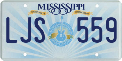 MS license plate LJS559