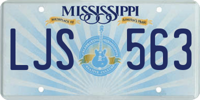 MS license plate LJS563