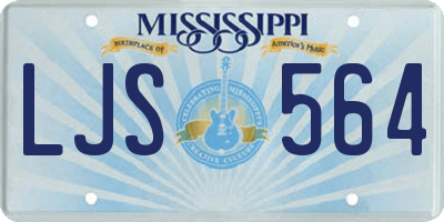 MS license plate LJS564