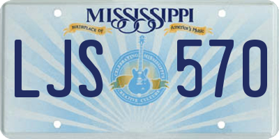 MS license plate LJS570