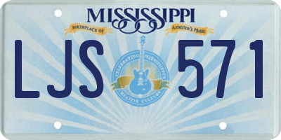MS license plate LJS571