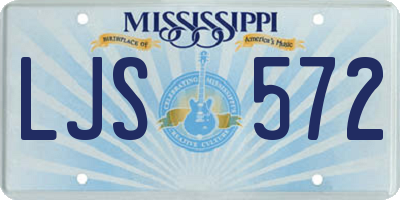 MS license plate LJS572