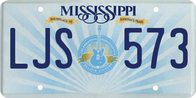 MS license plate LJS573