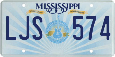 MS license plate LJS574
